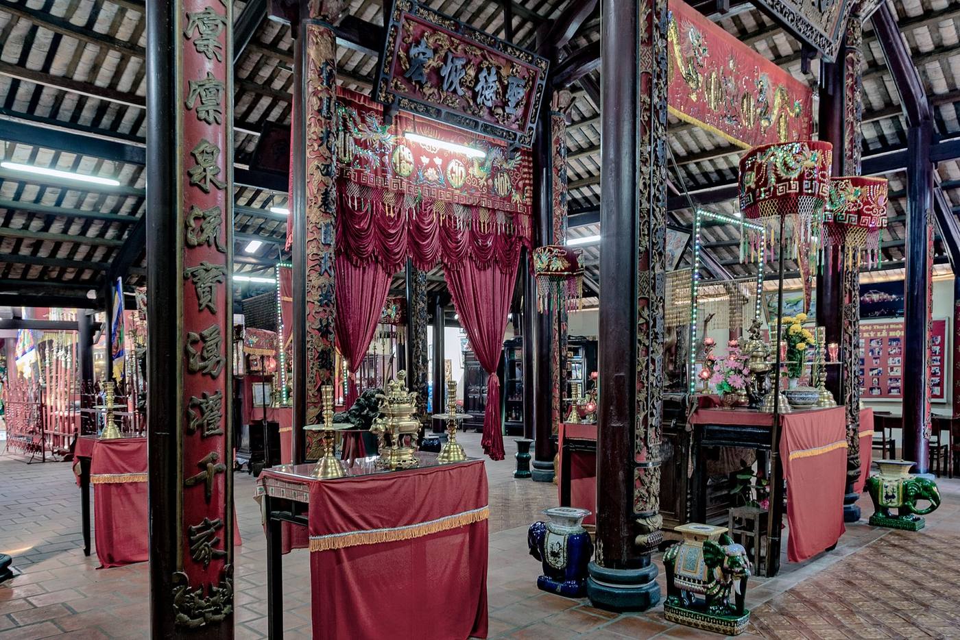 Interior of the Binh Thuy communal house in Can Tho