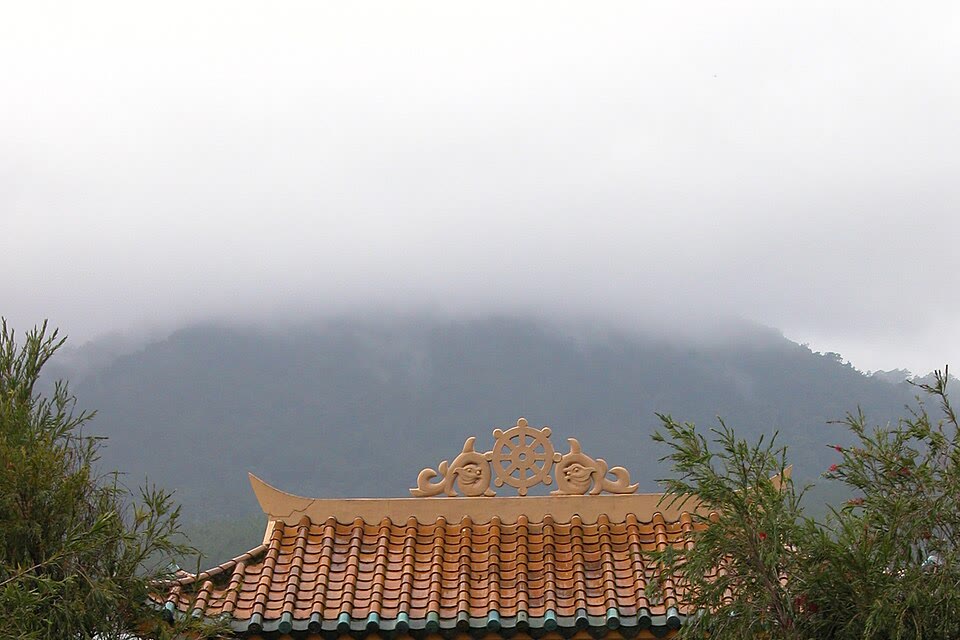 Gate at Truc Lam Zen Monastery, looking toward the water