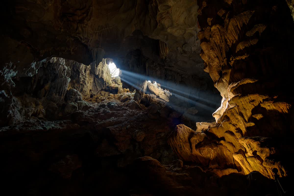 A shaft of light in the cave