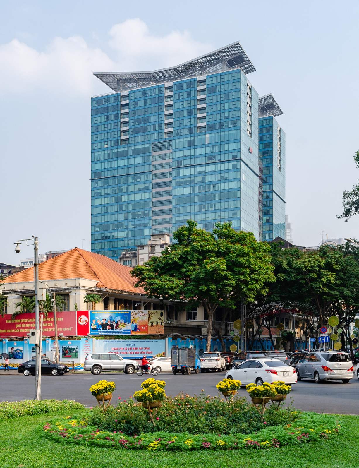 Vincom Center tower seen across the street in Ho Chi Minh City