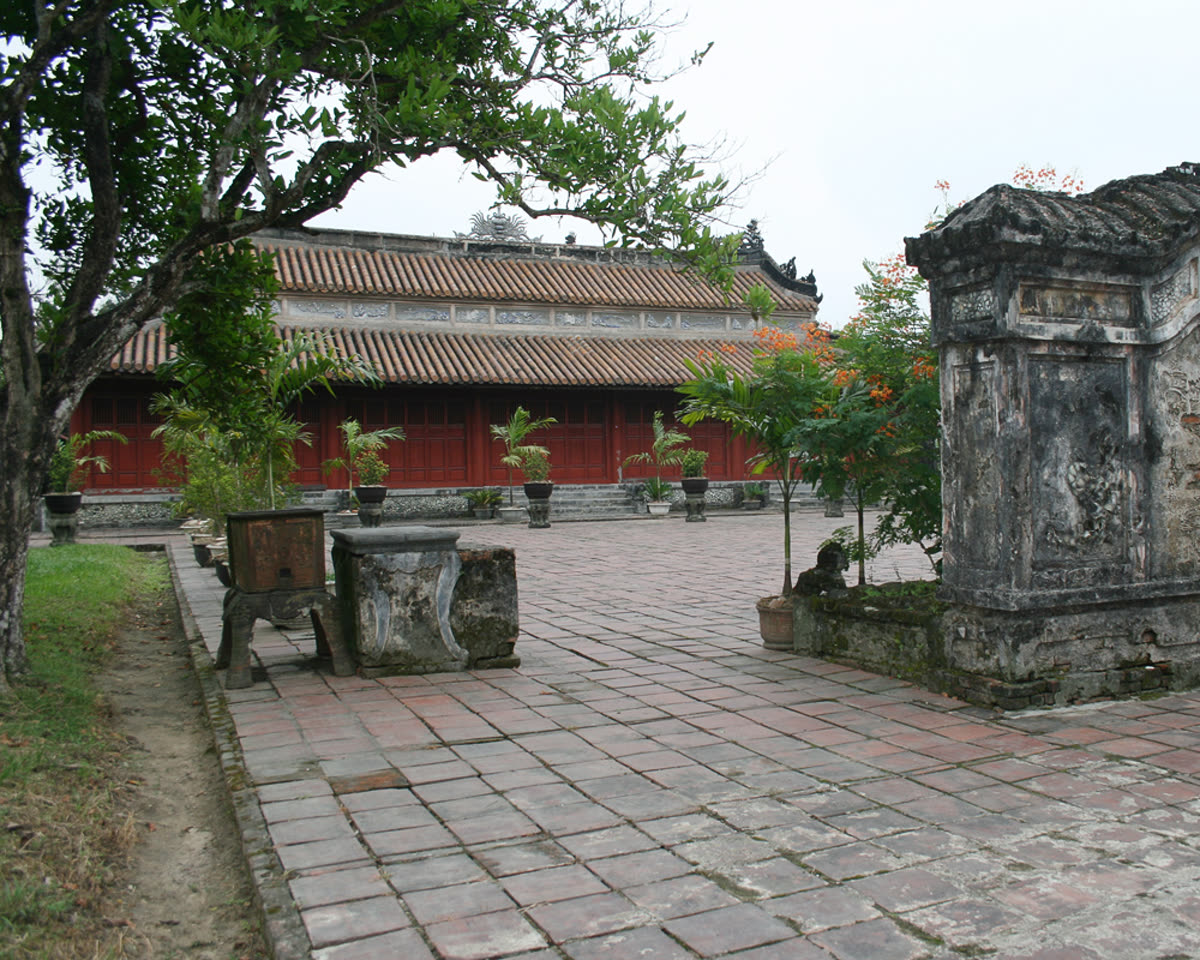 The worship hall across the court