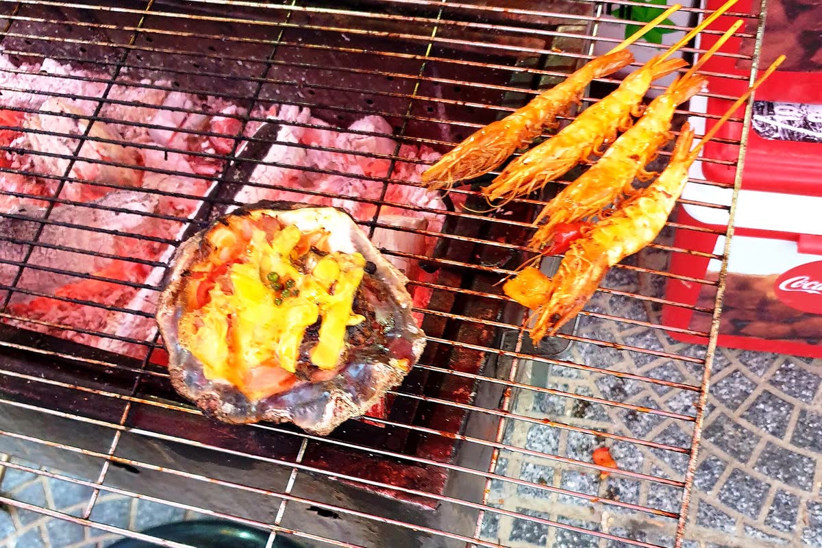 Hai san nuong, Hải sản nướng