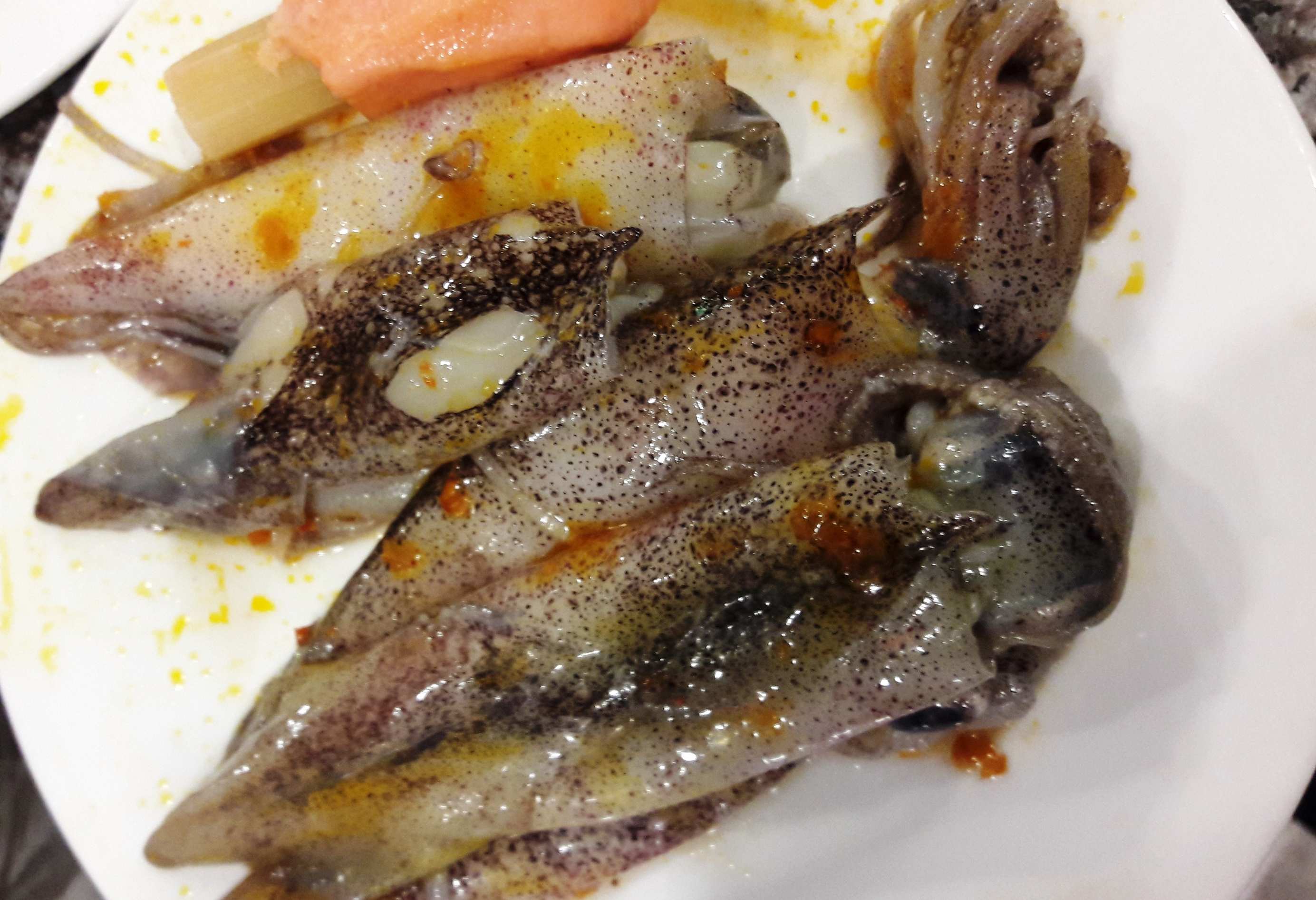 Squid, Mực ống tươi; mực mai sống
