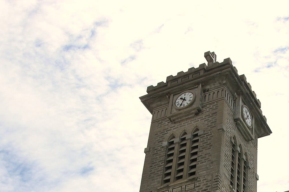 Detail of the cathedral stonework in Nha Trang