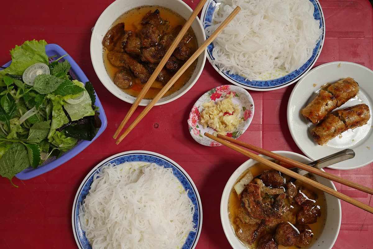 Bun cha nuong, Bún chả nướng